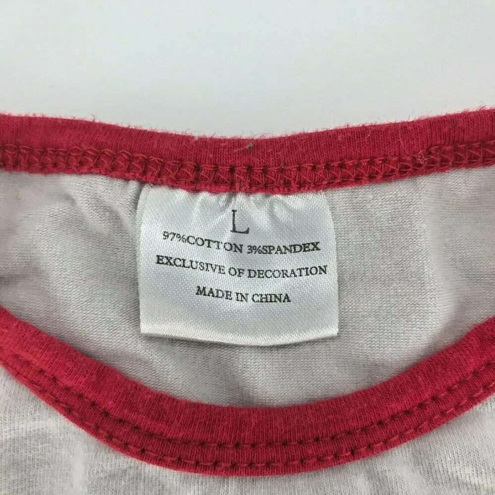 Unbranded Girls PJs Pajamas Set Santa Baby Polka Dot Ruffle Bell Bottoms Sz L